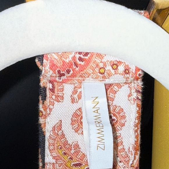 Zimmermann Wild Botanica Paisley-print Belted Linen Skirt - Picture 9 of 12